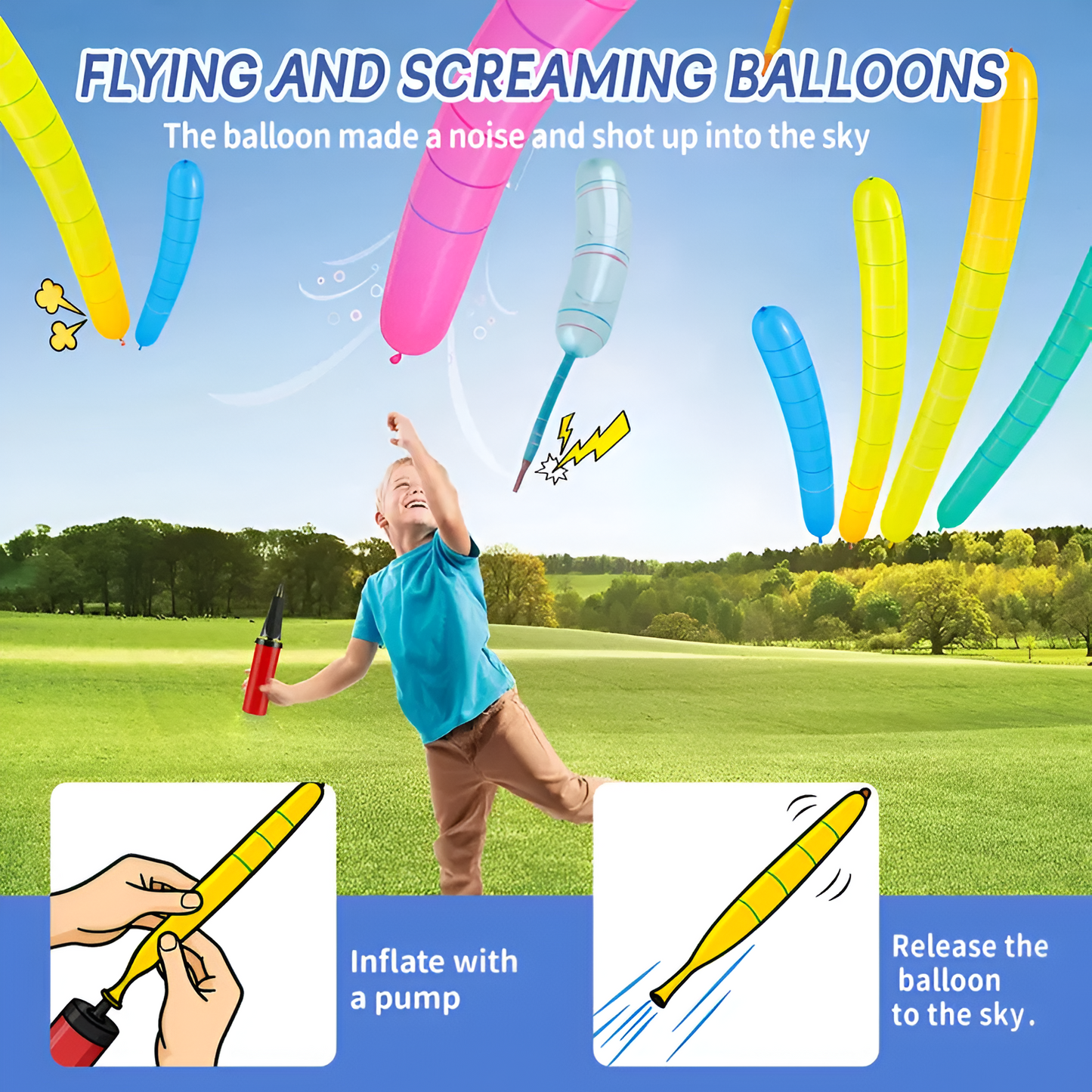 SkyRocket Balloons Party Pack (100 PCS + Pump)