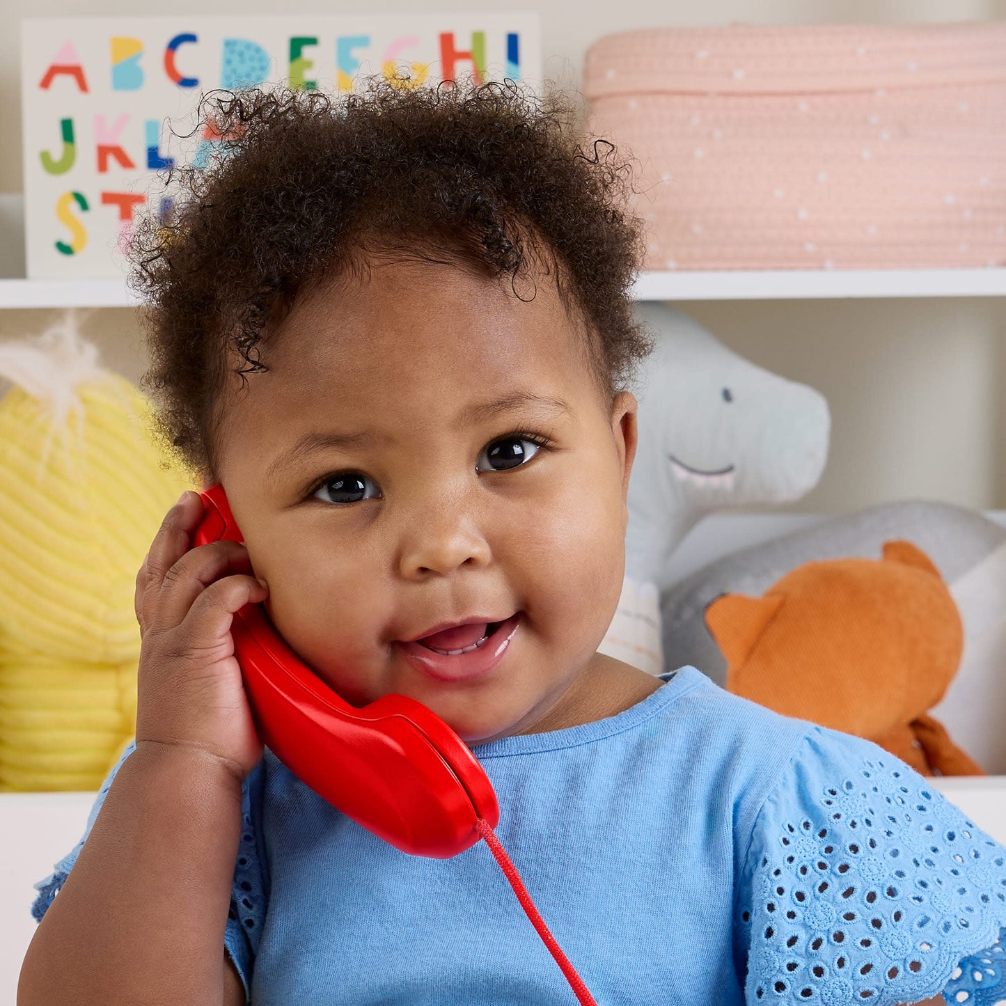 Bloomila Red Chatter Telephone Baby & Toddler Pull Toy, Mattel 80Th Anniversary Edition