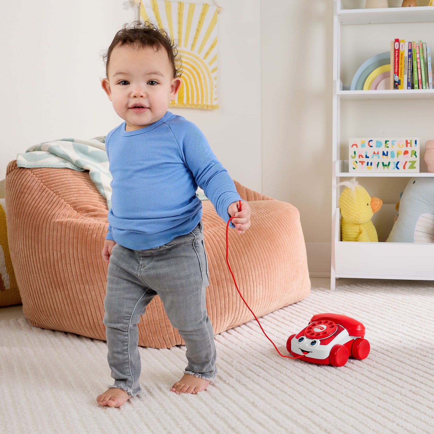 Bloomila Red Chatter Telephone Baby & Toddler Pull Toy, Mattel 80Th Anniversary Edition