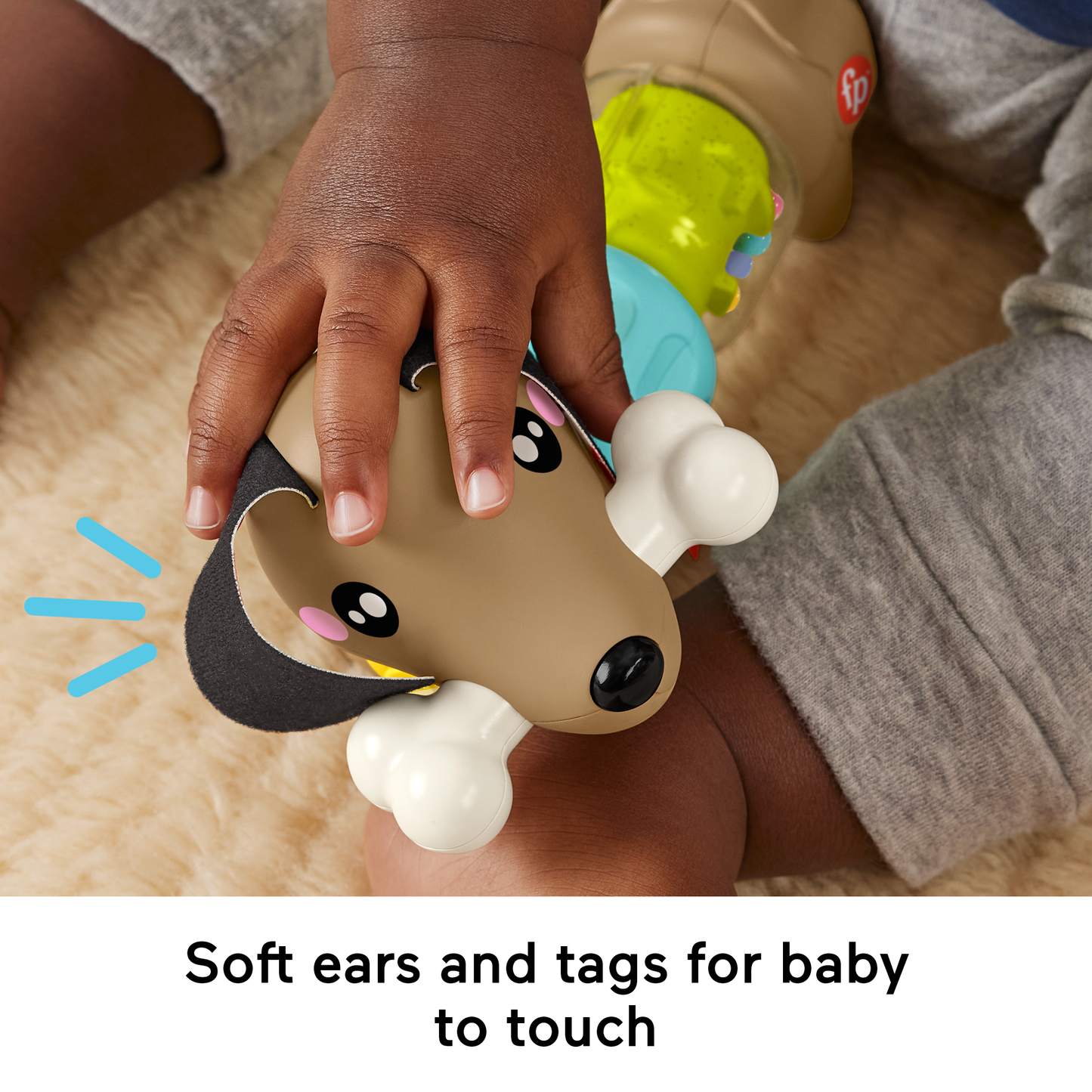 Bloomila Fp Pets Click & Spin Activity Pup Fine Motor Sensory Toy For Babies
