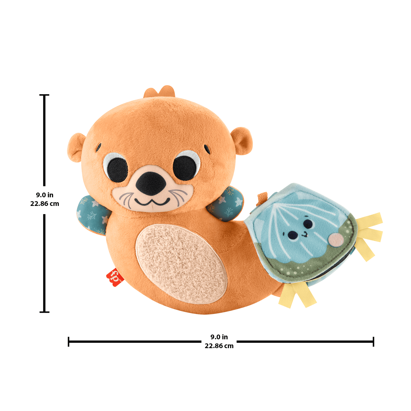 Bloomila 2-in-1 Rockin’ Tummy Time Otter, Plush Baby Sensory Toy For Tummy Time
