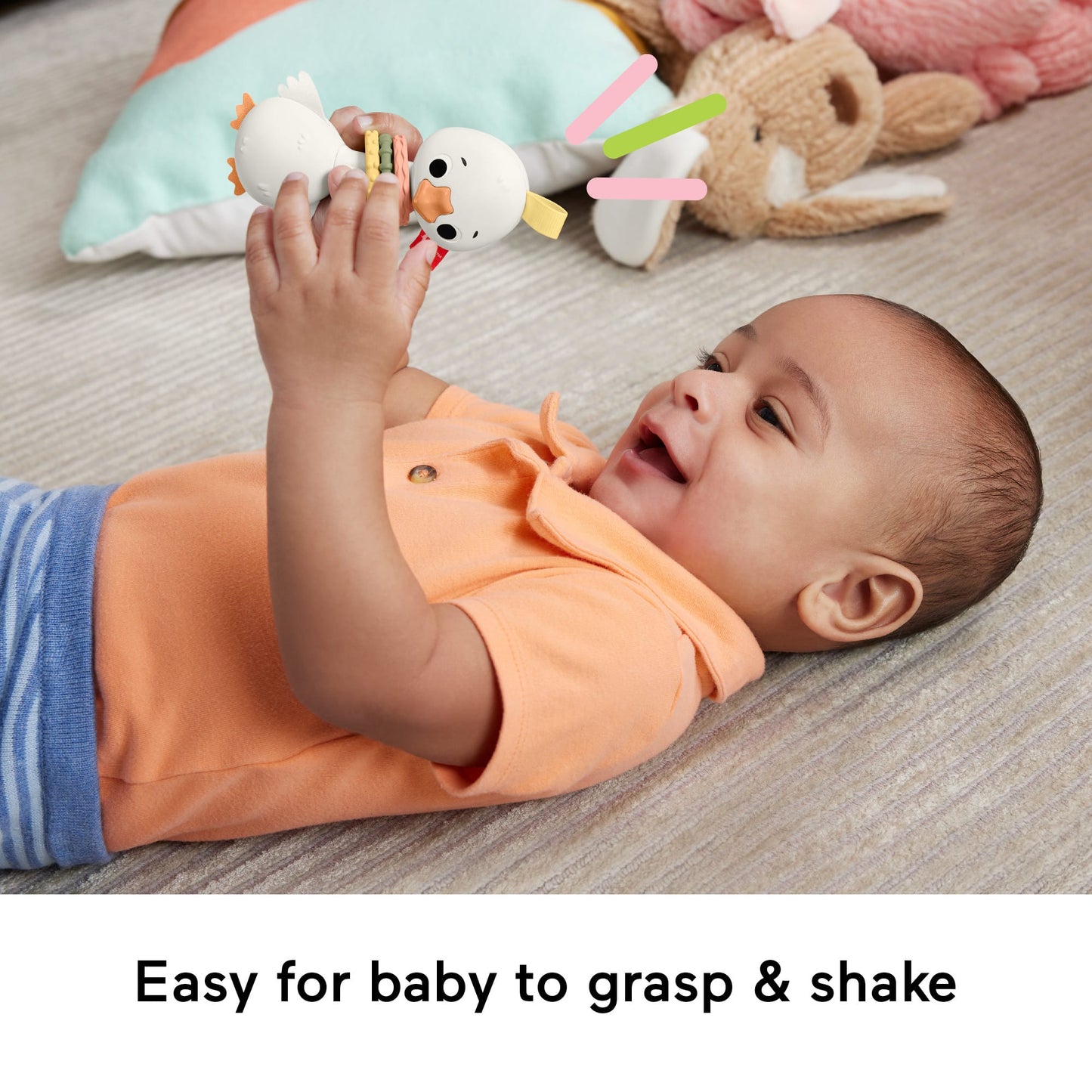 Bloomila Clack & Quack Goose Baby Toy With Fine Motor Activity For Newborns