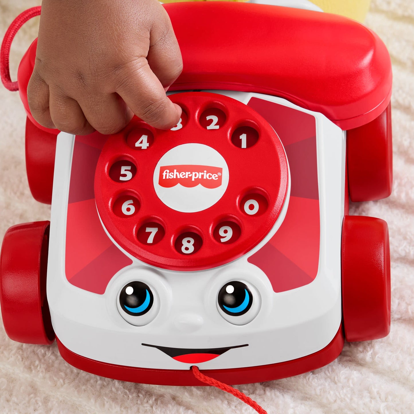 Bloomila Red Chatter Telephone Baby & Toddler Pull Toy, Mattel 80Th Anniversary Edition