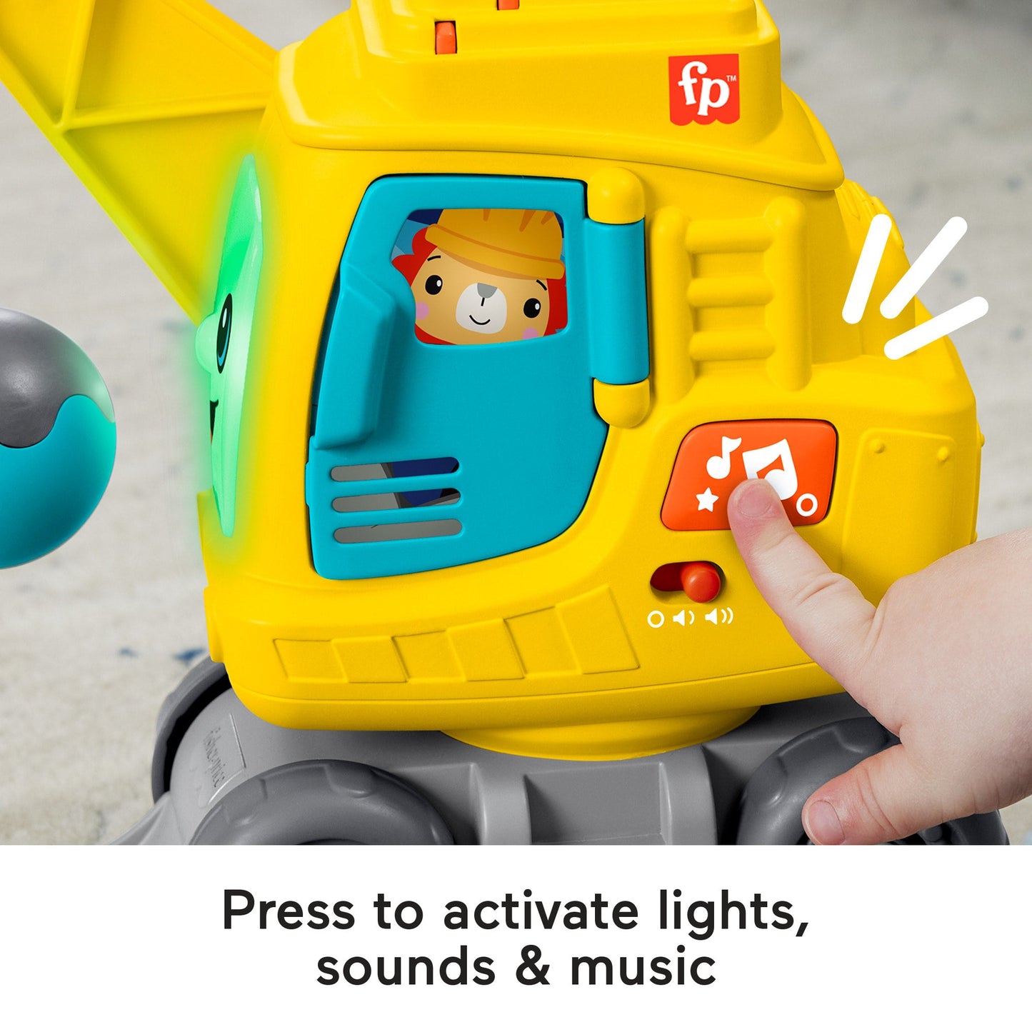 Bloomila Count & Stack Crane Baby & Toddler Learning Toy With Blocks, Lights & Sounds