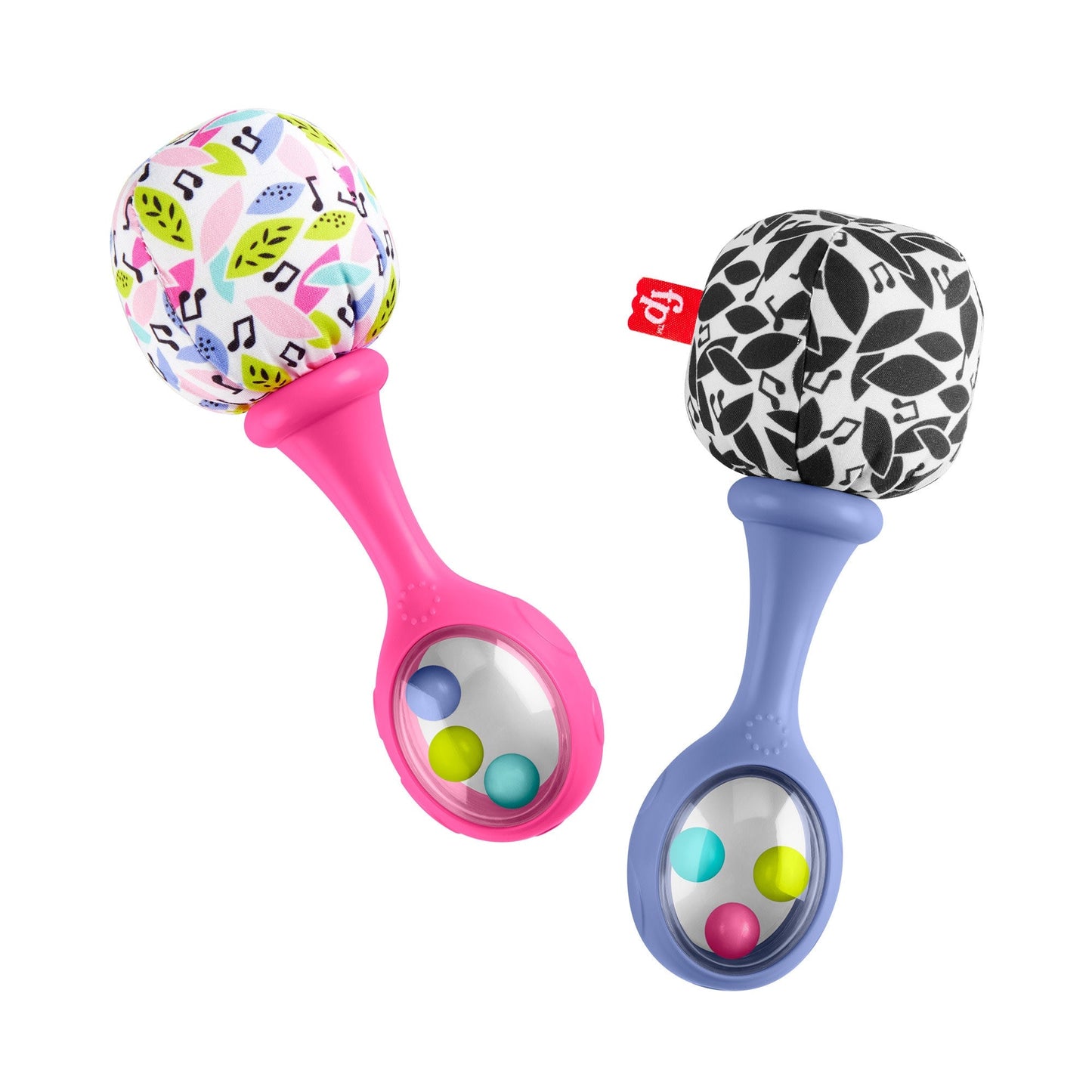 Bloomila Rattle ‘n Rock Maracas Set Of 2 Baby Rattles, Newborn Toys, Pink