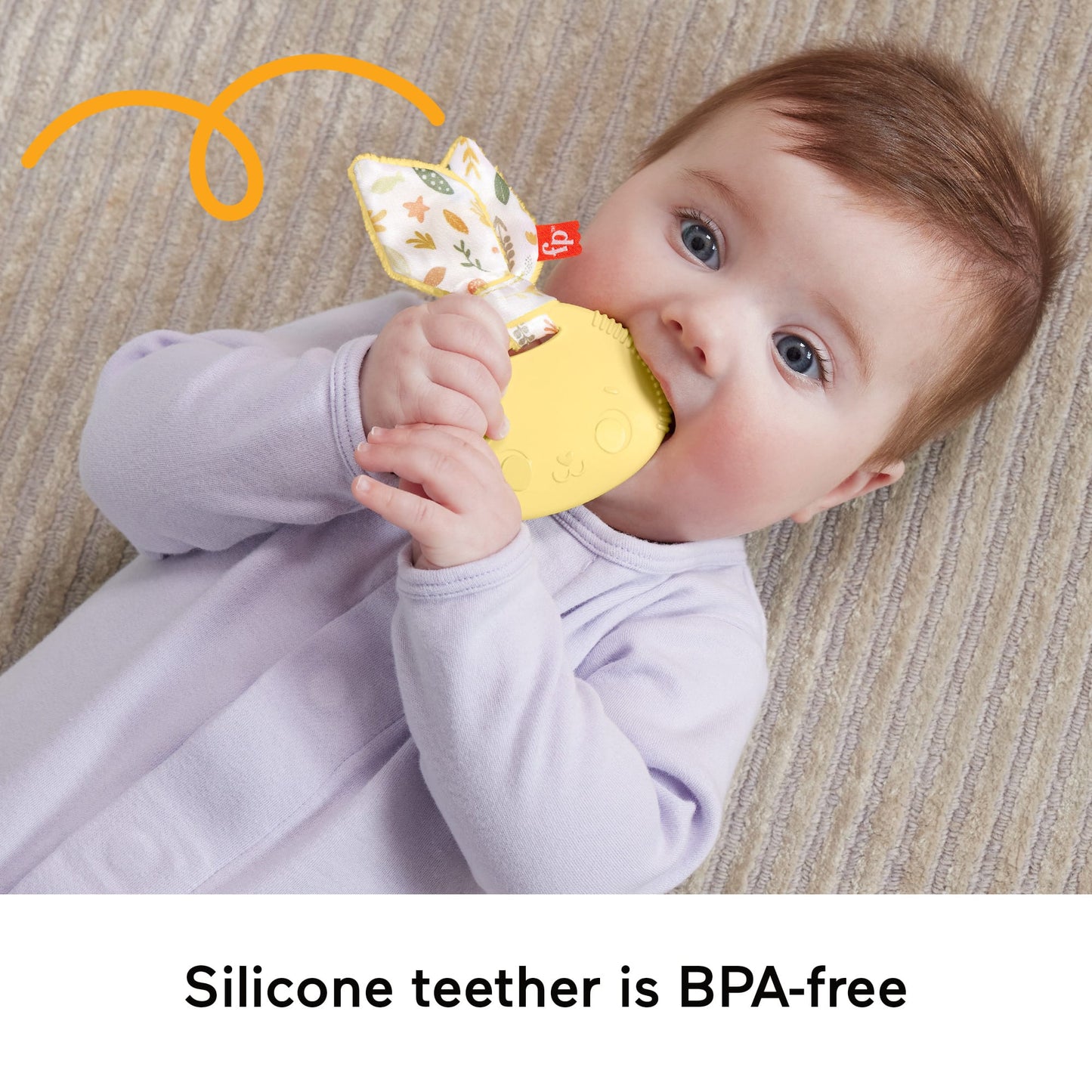 Bloomila Snuggle Bunny Teether Baby Toy With Fine Motor Activity For Newborns