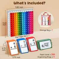 Math Flash Cards + PopIt