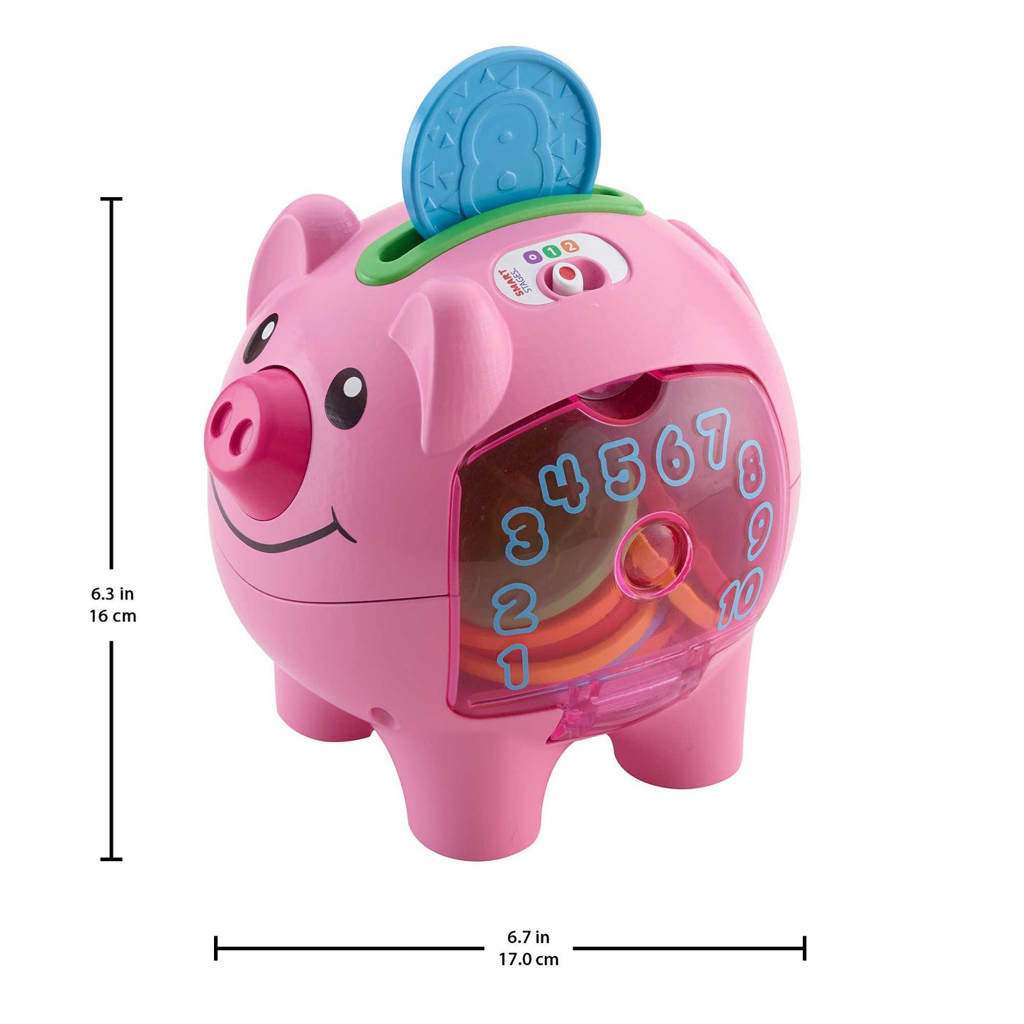 Bloomila Laugh & Learn Smart Stages Piggy Bank Baby & Toddler Learning Toy