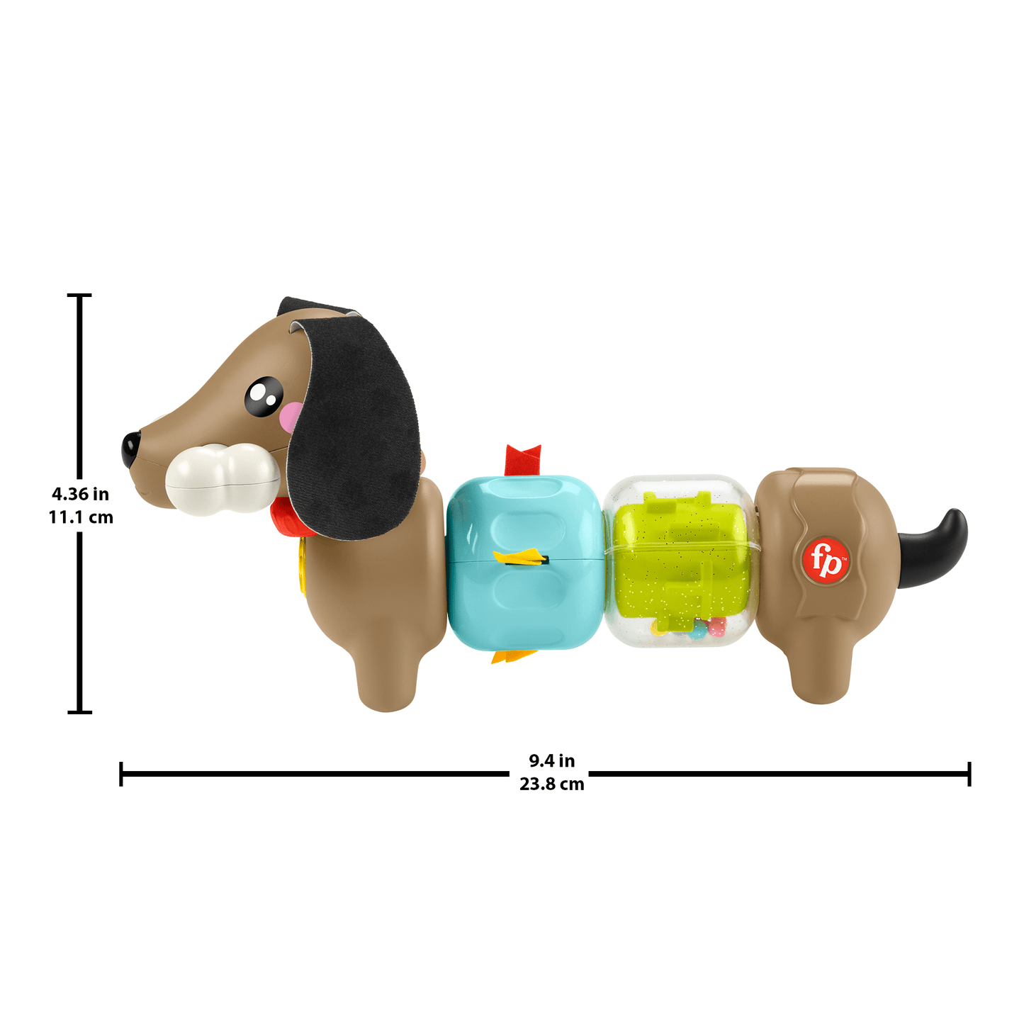 Bloomila Fp Pets Click & Spin Activity Pup Fine Motor Sensory Toy For Babies