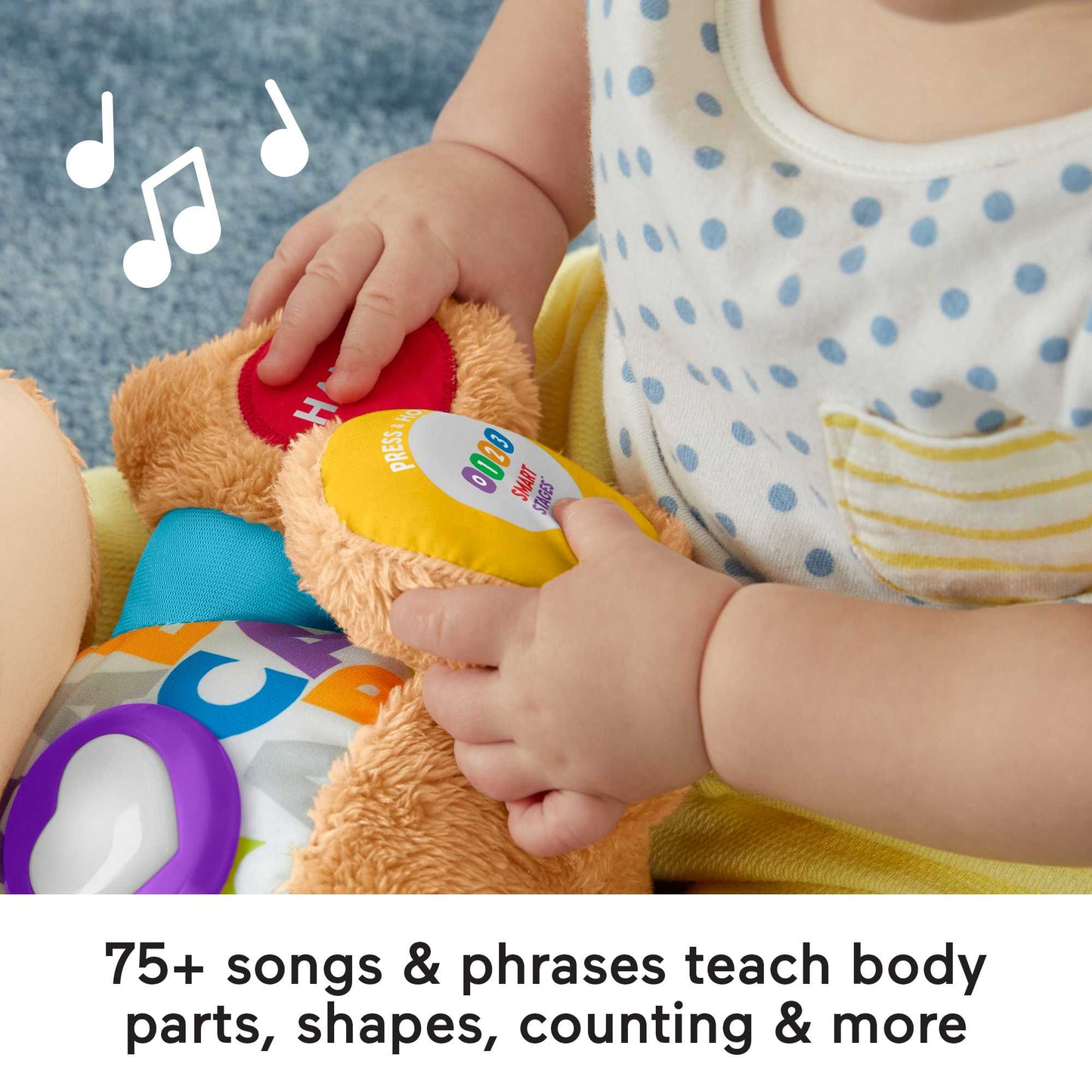 Bloomila Plush Baby Toy With Lights And Smart Stages Learning Content, Laugh & Learn Puppy