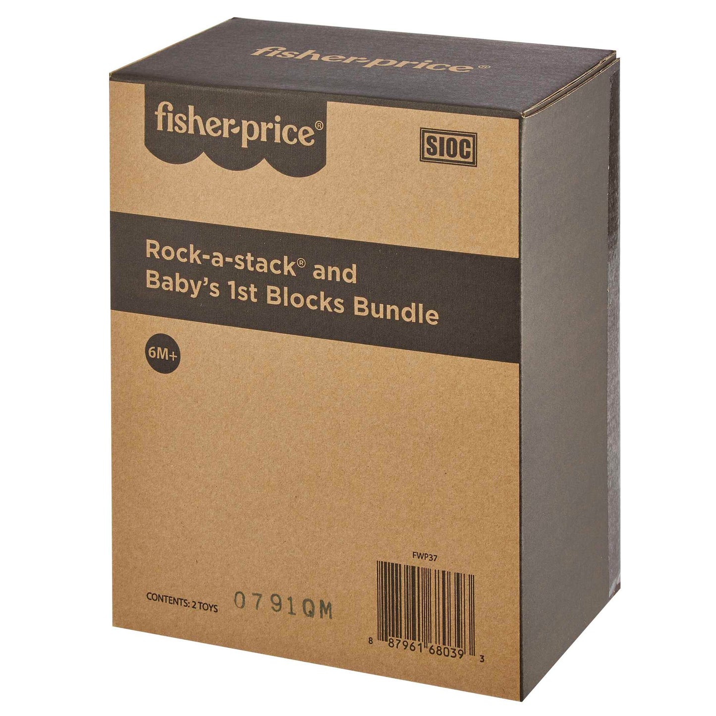 Bloomila Rock-A-Stack And Baby's First Blocks Gift Set Of 2 infant Toys