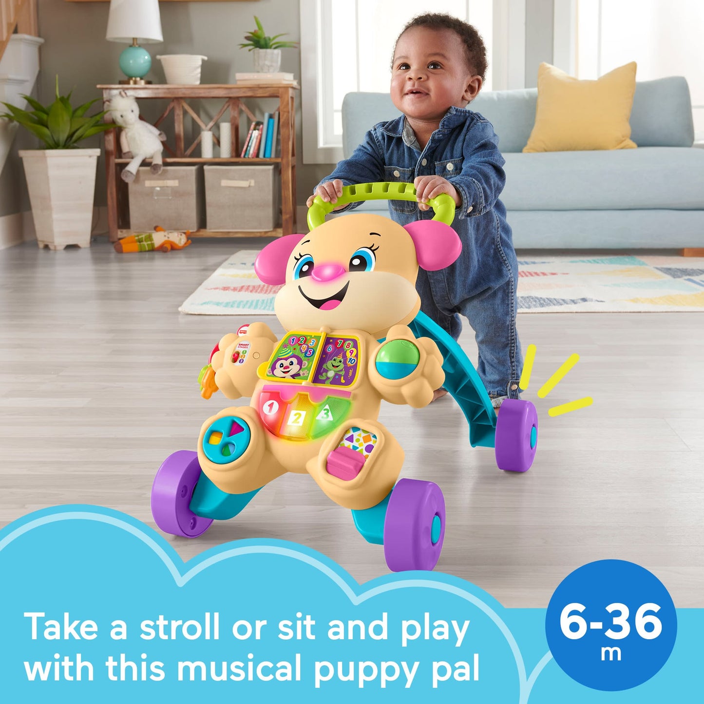 Bloomila Laugh & Learn Smart Stages Learn With Sis Walker Baby & Toddler Educational Toy