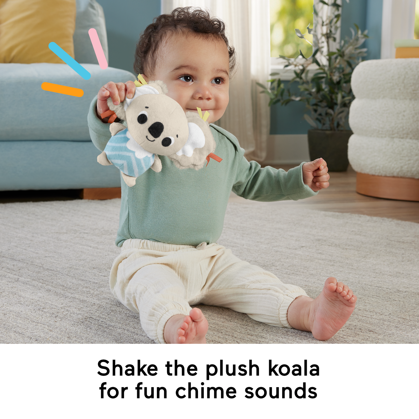 Bloomila Simply Senses Newborn Gym Baby Activity Mat With 6 Sensory Toys