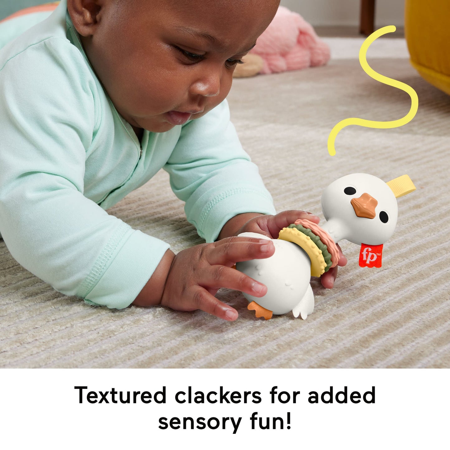 Bloomila Clack & Quack Goose Baby Toy With Fine Motor Activity For Newborns
