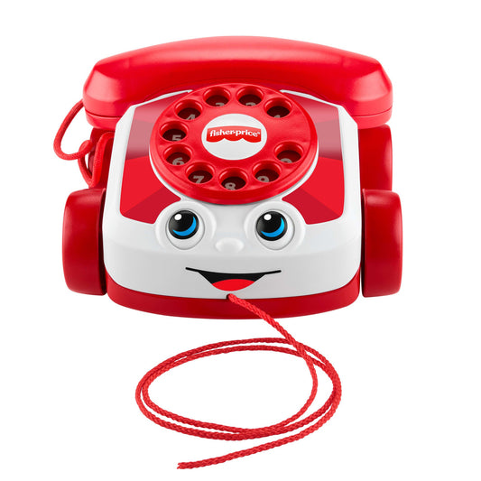 Bloomila Red Chatter Telephone Baby & Toddler Pull Toy, Mattel 80Th Anniversary Edition