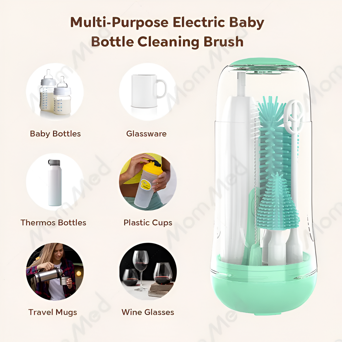 Electric Bottle Brush Set