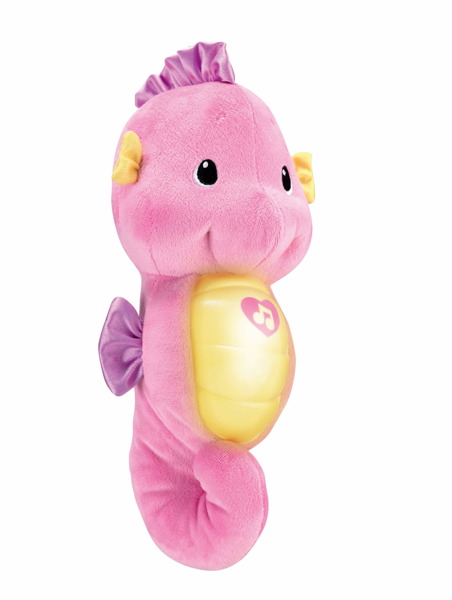 Bloomila Soothe & Glow Seahorse, Musical Plush Toy & Sound Machine For Baby With Lights, Pink