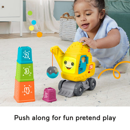 Bloomila Count & Stack Crane Baby & Toddler Learning Toy With Blocks, Lights & Sounds