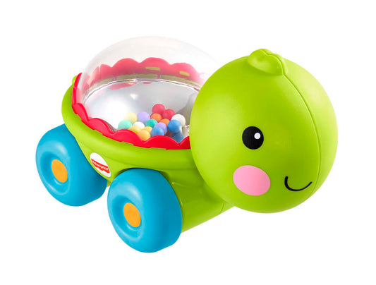 Bloomila Poppity Pop Turtle Push-Along Vehicle With Sounds For Infant Crawling Play