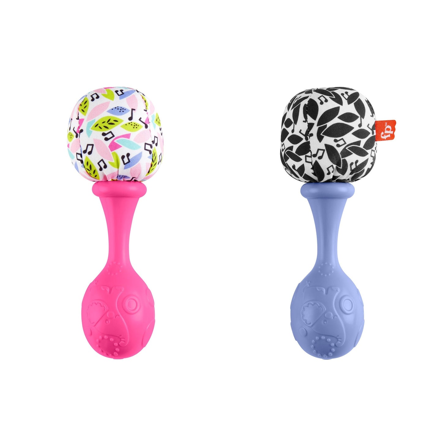Bloomila Rattle ‘n Rock Maracas Set Of 2 Baby Rattles, Newborn Toys, Pink