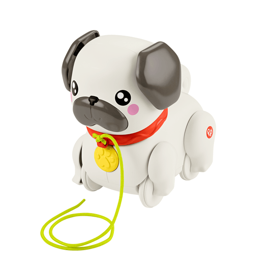 Bloomila Fp Pets Walk-The-Pup Pug Baby & Toddler Pull Toy With Motion & Sounds