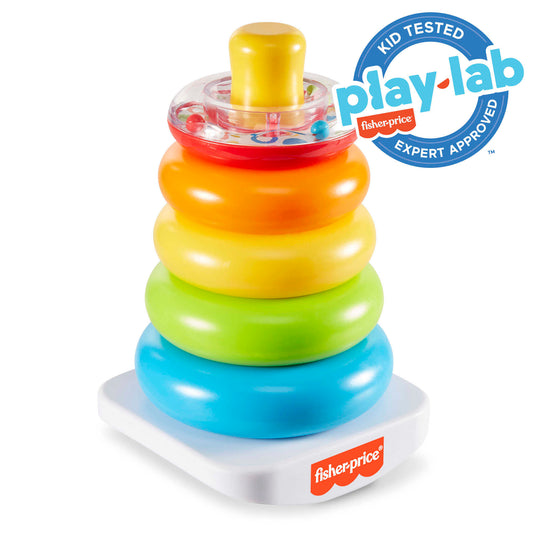 Bloomila Rock-A-Stack Ring Stacking Toy With Roly-Poly Base For Infants