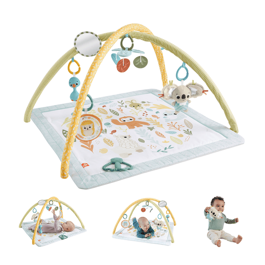 Bloomila Simply Senses Newborn Gym Baby Activity Mat With 6 Sensory Toys