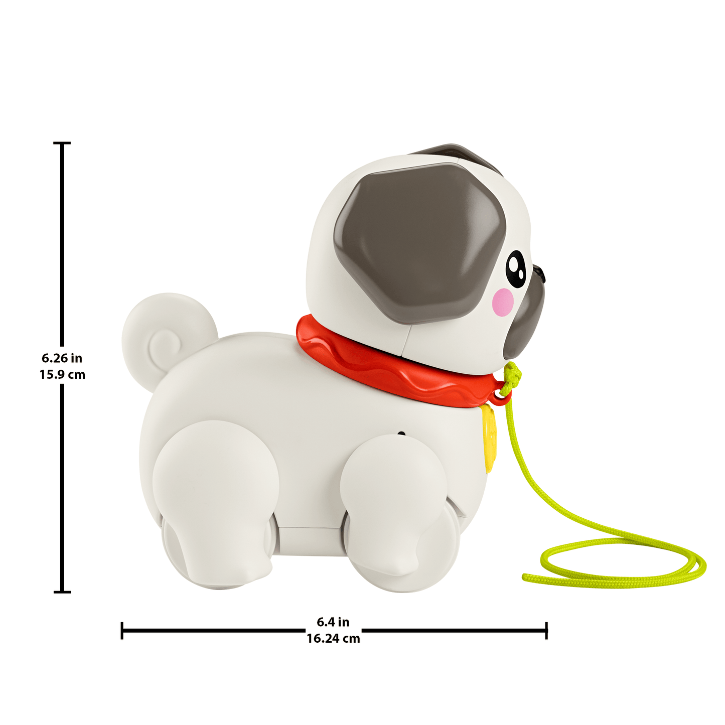 Bloomila Fp Pets Walk-The-Pup Pug Baby & Toddler Pull Toy With Motion & Sounds