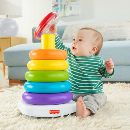 Bloomila Giant Rock-A-Stack Baby Toy, Ring Stacking Toy For Infants And Toddlers, 14+ Inches Tall