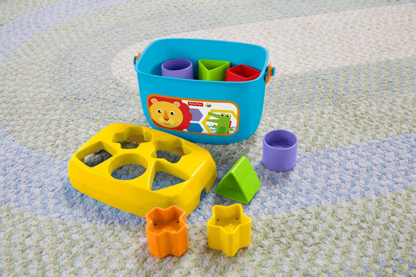 Bloomila Baby's First Blocks Shape-Sorting Toy, Set Of 10, For Infants 6+ Months