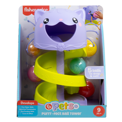 Bloomila Fp Pets Purrr-Fect Ball Tower Developmental Toy For Babies & Toddlers