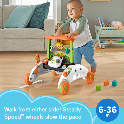 Bloomila 2-Sided Steady Speed Panda WalkBaby & Toddler Learning Toy With Music & Blocks