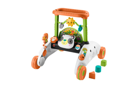 Bloomila 2-Sided Steady Speed Panda WalkBaby & Toddler Learning Toy With Music & Blocks