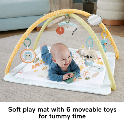 Bloomila Simply Senses Newborn Gym Baby Activity Mat With 6 Sensory Toys