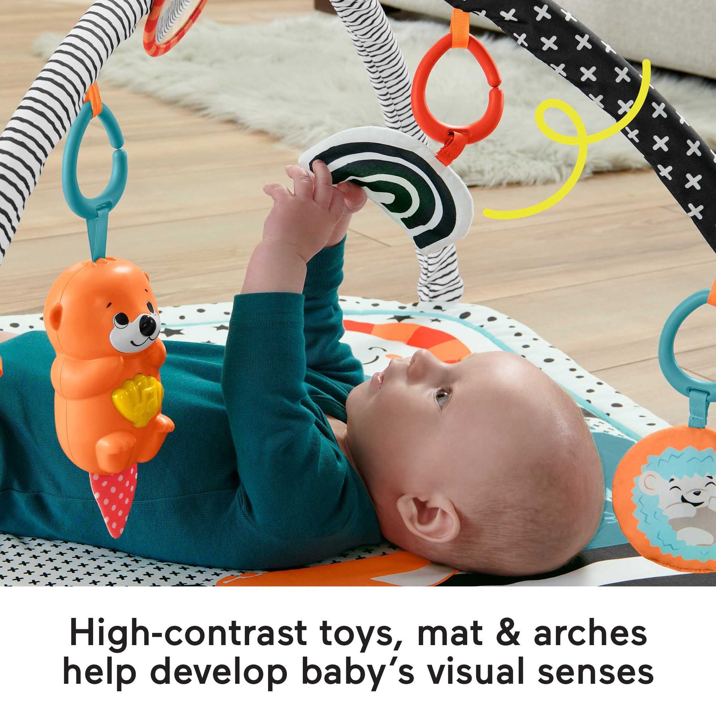Bloomila 3-In-1 Music Glow And Grow Gym Infant Playmat With Lights & Removable Toys
