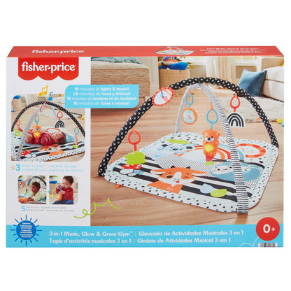 Bloomila 3-In-1 Music Glow And Grow Gym Infant Playmat With Lights & Removable Toys