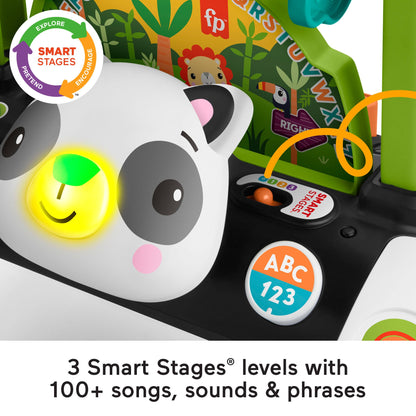 Bloomila 2-Sided Steady Speed Panda WalkBaby & Toddler Learning Toy With Music & Blocks