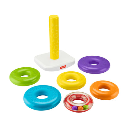 Bloomila Giant Rock-A-Stack Baby Toy, Ring Stacking Toy For Infants And Toddlers, 14+ Inches Tall