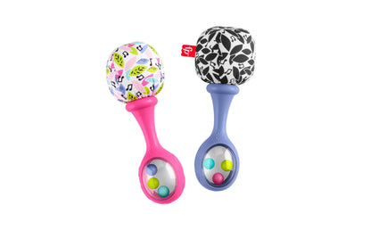 Bloomila Rattle ‘n Rock Maracas Set Of 2 Baby Rattles, Newborn Toys, Pink