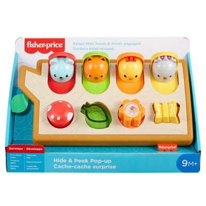 Bloomila Hide & Peek Pop-Up Animal-Themed Baby Sensory Activity Toy With Wood & Sounds