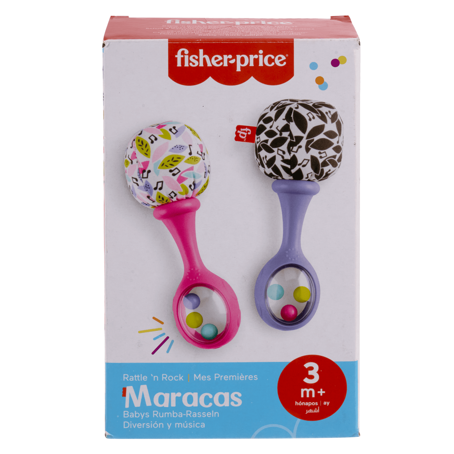 Bloomila Rattle ‘n Rock Maracas Set Of 2 Baby Rattles, Newborn Toys, Pink