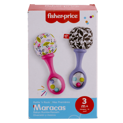 Bloomila Rattle ‘n Rock Maracas Set Of 2 Baby Rattles, Newborn Toys, Pink