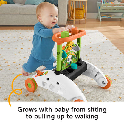 Bloomila 2-Sided Steady Speed Panda WalkBaby & Toddler Learning Toy With Music & Blocks