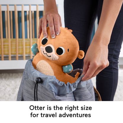 Bloomila 2-in-1 Rockin’ Tummy Time Otter, Plush Baby Sensory Toy For Tummy Time